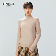 深呼吸DEEP BREATH女裝可機(jī)洗純羊毛打底針織衫女A300962 燕麥 XL (5碼)