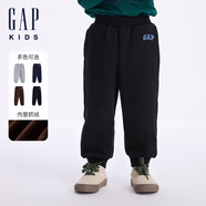 Gap【大小童同款】男女童抓絨針織褲兒童衛(wèi)褲641850 黑色 130 cm(8-9歲) 亞洲尺碼