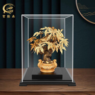 賀隆來(lái)黃金發(fā)財(cái)樹(shù)擺件金箔工藝品生意興隆公司開(kāi)業(yè)禮品喬遷新居禮物 黃金發(fā)財(cái)樹(shù)