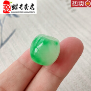 聰蝶翡翠飄綠路路通吊墜紫羅蘭運珠手鏈甜美女生淺紫綠色流蘇散珠子 白飄綠色 +鏈子