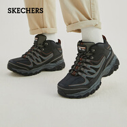 Skechers斯凱奇秋冬男鞋綁帶運(yùn)動(dòng)戶(hù)外鞋日常百搭休閑鞋 黑色/炭灰色 41碼