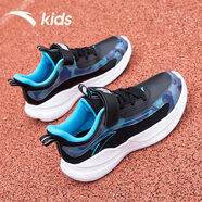 安踏大童鞋秋季皮面防水白色小白鞋秋季2025新款6-12歲運(yùn)動(dòng)鞋 黑紫5580 33 內(nèi)長(zhǎng)20.5cm