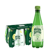 Perrier 法國(guó)進(jìn)口巴黎水（Perrier）充氣天然礦泉水含氣果味氣泡水飲料 【青檸】500mL*24瓶