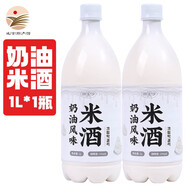 宋玉今韓國米酒朝鮮族延吉米酒瑪格麗酸甜口小木屋米酒 1%vol 1L 1瓶 【奶油米酒1L*1瓶】