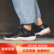 耐克（NIKE）新款女鞋 Air Jordan 11 Low AJ11 黑粉 低幫大魔王 籃球鞋 580521-013 黑粉 GS 36