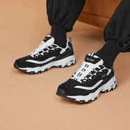 斯凱奇（Skechers）女鞋老爹鞋經(jīng)典時尚情侶款復古春夏厚底經(jīng)典休閑運 52675-BKW 黑色/白色(男款) 42.5