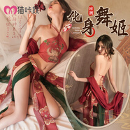 貓咔奴開(kāi)襠免脫睡衣性感方便房事女夫妻刺激睡裙誘惑約會(huì )床上戰袍誘惑高 古風(fēng)戰袍綁帶肚兜 仙氣飄飄