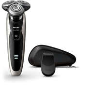 飛利浦（PHILIPS）S9041/12 9000系列男士干濕兩用電動(dòng)剃須刀可充電帶精密修剪器 黑色普通裝 8 x 定向刀頭可適應(yīng)您的臉
