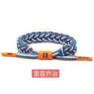 NBA運動(dòng)手環(huán)籃球球星手環(huán)潮牌抖音小獅子手繩編織鞋帶手鏈C羅梅西 13%23雷霆喬治