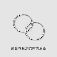 Warme Farben 簡約養(yǎng)耳耳圈圓圈耳環(huán)女2025年新款潮小圓環(huán)網(wǎng)紅耳飾 12mm一對