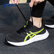asics亞瑟士跑步鞋男鞋夏季JOLT 5專業(yè)運(yùn)動鞋子男網(wǎng)布透氣緩震耐磨跑鞋 黑色/綠色 41.5