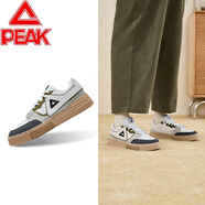 匹克板鞋男春季男鞋透氣低幫滑板鞋情侶休閑鞋子男士防滑運動(dòng)鞋女 【 男款】大白/橄欖綠 41