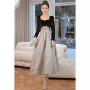 LSCZ晚禮服女2024新款穿秋冬宴會(huì )裙03高端氣質(zhì)生日18歲成人禮藝考禮服 中長(cháng)款 S