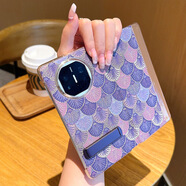 適用于華為Matex5手機殼MateX3翻蓋支架保護套X5典藏版全包薄女款 【開(kāi)屏紫翻蓋支架】 華為 Mate X5