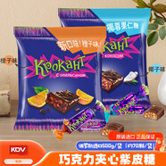 KDV 俄羅斯原裝進(jìn)口紫皮糖500g/袋花生巧克力夾心喜糖包公休閑零食 橙子紫皮+椰子紫皮糖(各500g*1)