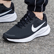 耐克（NIKE）官方艦店跑步鞋男鞋 2025秋季新款輕便緩震運動鞋網(wǎng)面跑鞋 【革命7-黑白】 43 /275mm