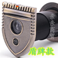 FANCYCHIC老式家用防盜門防盜入戶門貓眼門鏡門鈴二合一通用35mm帶后 盾牌塑料直徑35門厚度45-75