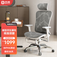 西昊 M57 人體工程學(xué)椅電腦椅辦公椅電競椅老板椅學(xué)生人工力學(xué)座椅子 新款M57C【灰網(wǎng)+腳踏】