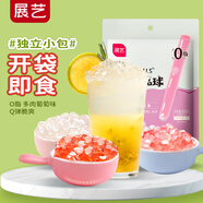 展藝烘焙原料 脆波波草莓心形 寒天晶球清補涼奶茶甜品燒仙草 50g*6