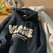 蘇愚100%純棉重磅面料衛衣雙層連帽衛衣男慵懶風(fēng)加絨加厚垂墜感加厚衛 純棉41-24-黑- 加絨 XL