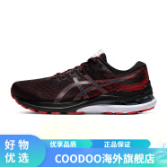 亚瑟士男鞋GEL-KAYANO 28（2E）宽楦稳定跑步鞋1011B188-001 黑色红色002 39