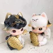 上海展會(huì)限定DIMOO招財(cái)貓PTS款潮流潮玩手辦復(fù)刻高品限定擺件玩具 一對(duì)