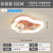 豪盛特兒童房臥室燈風(fēng)扇燈一體吸頂燈溫馨浪漫卡通小公主男女孩子房間燈 粉色【小公主G款】52CM無(wú)極+天貓