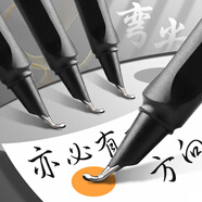 金值 1支美工鋼筆+10墨囊 書(shū)法專用彎尖彎頭練字硬筆書(shū)法剛筆0.7筆尖成人簽字簽名鋼筆女生可替換墨囊瘦金體