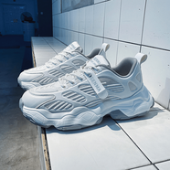 森馬（senma）男鞋2025冬季新款防滑百搭厚底小白鞋子軟底舒適休閑運動(dòng)板鞋男 SM156A白灰 39