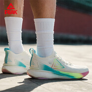 匹克態(tài)極6.0跑步鞋男秋冬季耐磨自適應減震透氣跑鞋訓練運動(dòng)休閑鞋女 米白/冰蘭（男款） 41