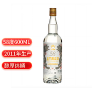 金門高粱酒2009-2014年精選58度600ml及750ml臺(tái)灣高度純糧白酒老酒收藏送禮 58度 0.6L 1瓶 2011年白標(biāo)【無盒】