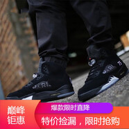 耐克（NIKE）男鞋AIR Jordan 5 AJ5火焰黑紅中幫復(fù)古休閑籃球鞋海外直郵 AV9175-001 刺繡大巴黎 40