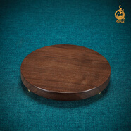 ASAN北美黑胡桃木制底座擺件工藝品花瓶奇石茶具實(shí)木底座定制刻字 【圓形】胡桃木大號【D20*H3.7】