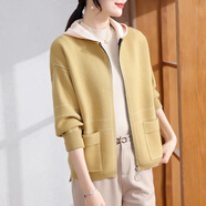 雪夕（XUEXI）媽媽秋裝新款紅色外套大碼上衣中老年女裝洋氣針織開(kāi)衫衣服媽媽裝