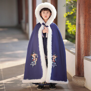安妮優(yōu)兒（Anneyol）漢服男童馬面裙古風(fēng)兒童套裝2025新款秋冬國風(fēng)唐裝男孩古裝拜年服 披風(fēng) 150