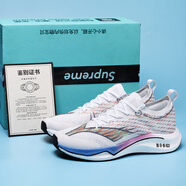 3男跑步鞋碳板ultra馬拉學(xué)生競速比賽田徑運動(dòng)女跑步芷境利刃追風(fēng)龍雀飛馬飛電4C赤兔飛燃毒刺體測跑步鞋 標準白高品爆米花 36