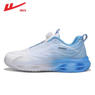 回力男鞋毒液運動(dòng)減震免系鞋帶網(wǎng)面透氣休閑氣墊跑步旋轉紐扣潮鞋 白蘭 40