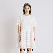 有蘭新款復古氣質(zhì)白色溫柔連衣裙LM2DR15 本白 S 160/84A（100-110斤）