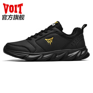 沃特（VOIT）男鞋秋冬季運(yùn)動(dòng)鞋男皮鞋減震跑鞋休閑鞋子男款老爹鞋板鞋棉鞋 皮面黑金 38標(biāo)準(zhǔn)尺碼