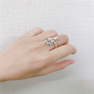 歐陽(yáng)先生新款復古戒指 珠貓鈴鐺吊墜戒指 大象戒指 均碼