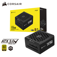 美商海盜船（USCORSAIR）金牌全模組臺式機(jī)靜音電腦電源ATX3 TX750W金牌【ATX3 全模組】