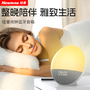 紐曼S202 藍牙音箱 白噪音助深度睡眠神器舒緩壓力音樂播放器無線音響床頭鬧鐘桌面時鐘自由調(diào)節(jié)氛圍燈