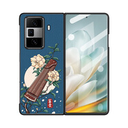 閃甲榮耀magicVs3手機殼時尚防摔皮紋保護(hù)套magic vs2商務(wù)簡約戲曲風(fēng)輕薄分體前后蓋式新款男女 National-tide-古箏 榮耀 Magic VS3【皮紋+殼膜一體】