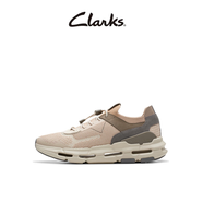 clarksClarks其樂NXE Knit男鞋春夏潮流舒適透氣輕量緩震運(yùn)動(dòng)休閑鞋 淡灰色261761667 41