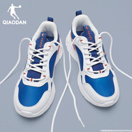 喬丹男鞋跑步鞋2025冬季新款皮面防水減震運動(dòng)鞋軟底舒適休閑鞋子男 醒目藍/喬丹白 45