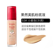 妙巴黎果然美肌粉底液水果養(yǎng)膚保濕裸妝自然遮瑕持久控油奶油肌提亮膚色 53#【新版】自然色 適合偏黃膚色 30ml