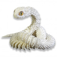 VIERUODIS動(dòng)物模型3d打印的蛇夜光蛇玩具新款蝰蛇立體模型三d龍男孩禮物 絲綢白蝰蛇 30CM