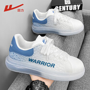 回力（Warrior）時(shí)尚百搭運動(dòng)板鞋男厚底低幫休閑小白鞋男鞋H852C白/藍44