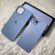 iPhonexsmax秒變蘋(píng)果11promax鏡頭xr爆改11貼紙一體后蓋改色后模 Xsmx改裝13Promax【遠峰藍】 一體后置磨砂膜硅膠殼