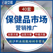 保健品市場品牌營銷推廣傳播策劃方案提案PPT行業(yè)研究報告合集